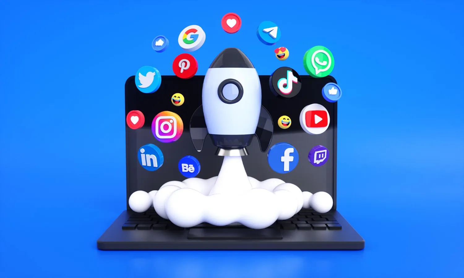 social-media-icons-logos-with-3d-space-rocket-digital-social-media-marketing-background